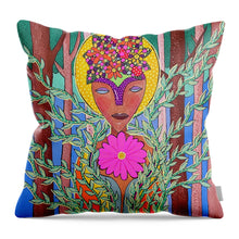 Load image into Gallery viewer, Arayani Goddess of Forests - Throw Pillow
