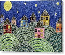 Load image into Gallery viewer, Houses on Hills At Night - Canvas Print