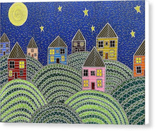 Load image into Gallery viewer, Houses on Hills At Night - Canvas Print