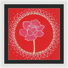 Load image into Gallery viewer, Red Peony Mandala - Framed Print
