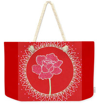 Load image into Gallery viewer, Red Peony Mandala - Weekender Tote Bag
