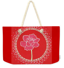 Load image into Gallery viewer, Red Peony Mandala - Weekender Tote Bag