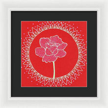 Load image into Gallery viewer, Red Peony Mandala - Framed Print

