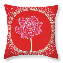 Load image into Gallery viewer, Red Peony Mandala - Throw Pillow