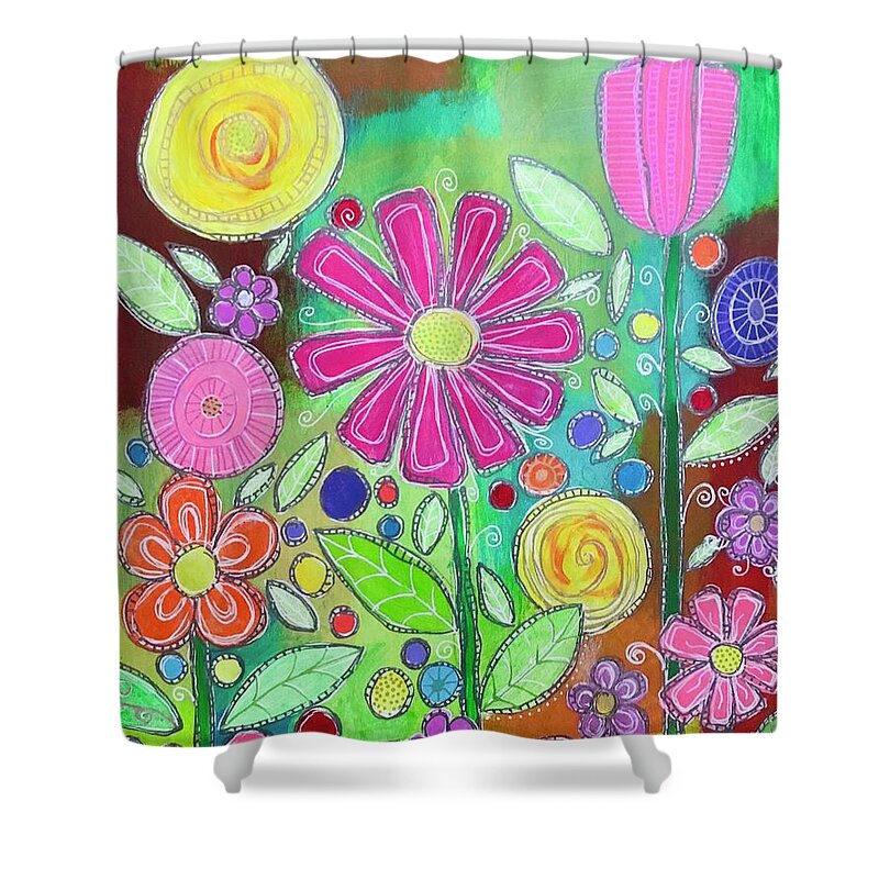 A Summer Garden - Shower Curtain