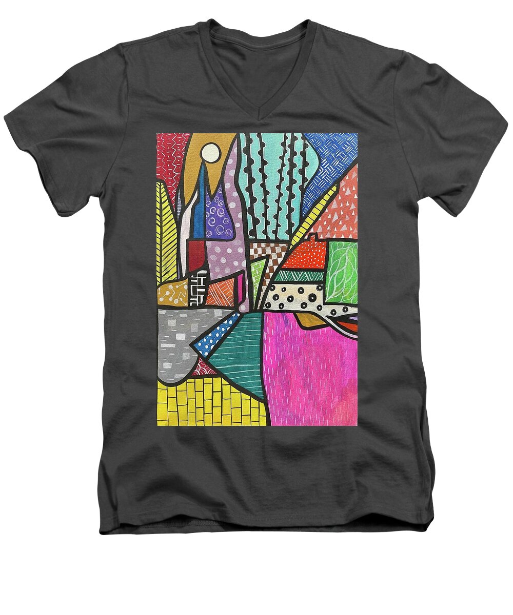 Abstract Landscape - Men's V-Neck T-Shirt