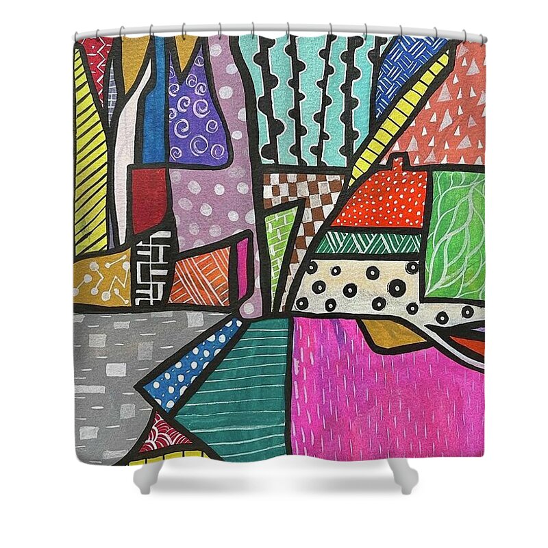 Abstract Landscape - Shower Curtain