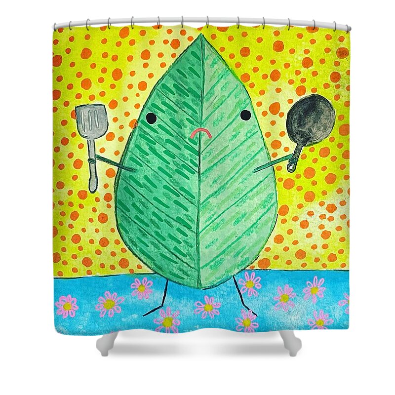 Angry Leaf - Shower Curtain