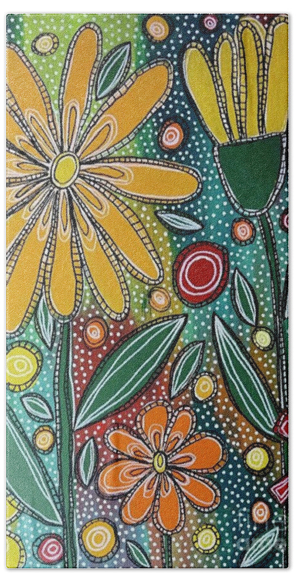 Autumn Flowers - Beach Towel