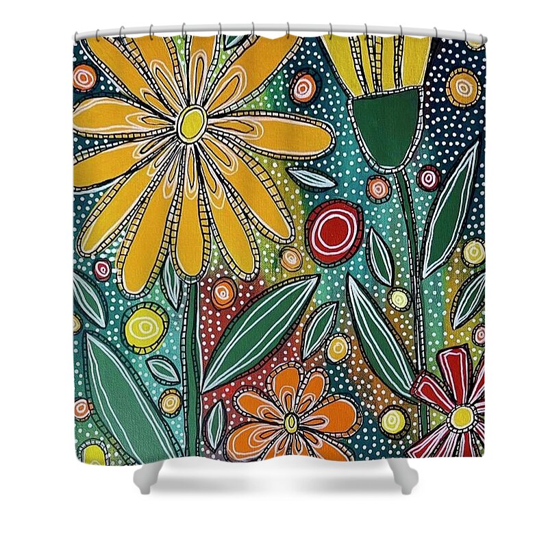 Autumn Flowers - Shower Curtain