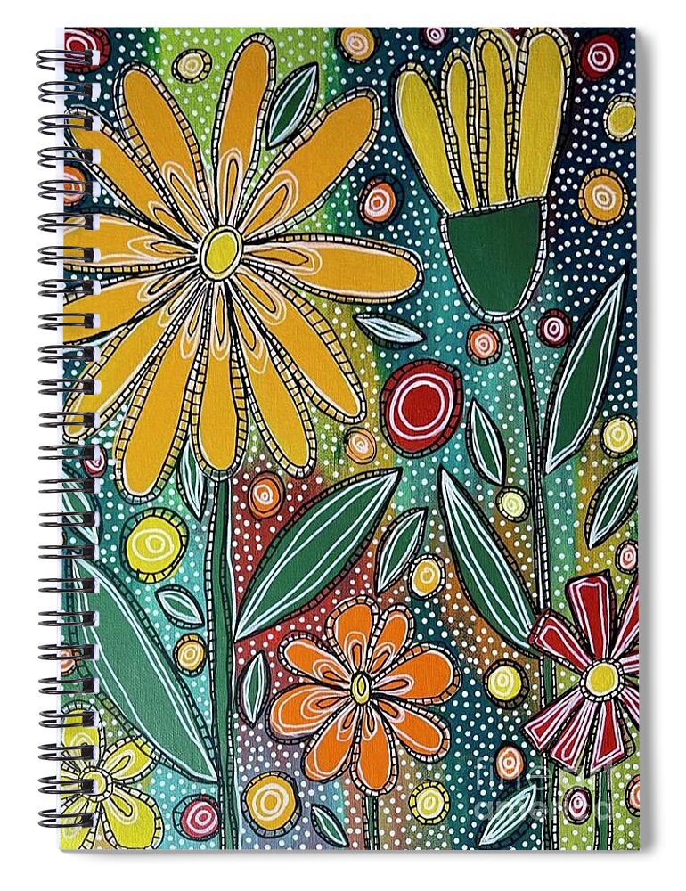 Autumn Flowers - Spiral Notebook