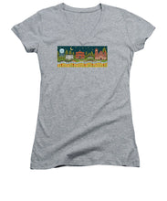 Load image into Gallery viewer, Bloom and Grow Mural City Night - Women's V-Neck
