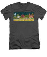 Load image into Gallery viewer, Bloom and Grow Mural City Night - Men's V-Neck T-Shirt
