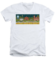 Load image into Gallery viewer, Bloom and Grow Mural City Night - Men's V-Neck T-Shirt
