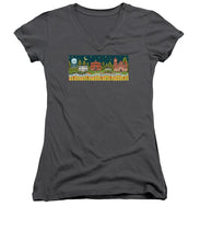 Load image into Gallery viewer, Bloom and Grow Mural City Night - Women's V-Neck
