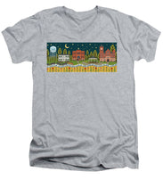 Load image into Gallery viewer, Bloom and Grow Mural City Night - Men's V-Neck T-Shirt
