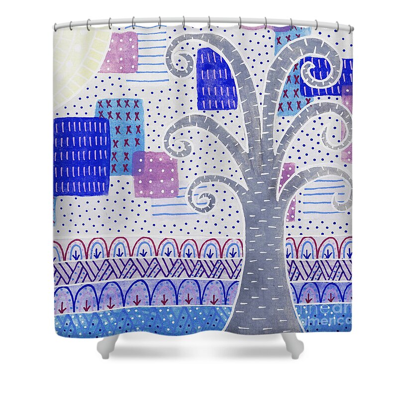 Cool Day Sun - Shower Curtain