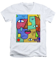 Load image into Gallery viewer, Deconstructed Faces - Men&#39;s V-Neck T-Shirt
