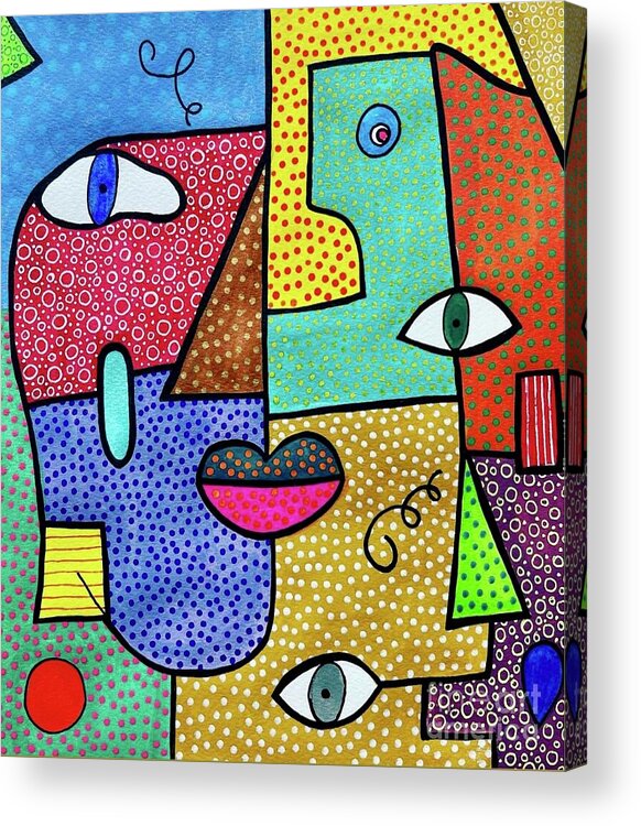 Deconstructed Faces - Acrylic Print