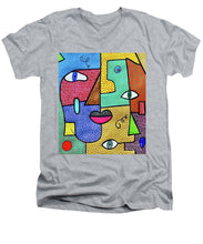 Load image into Gallery viewer, Deconstructed Faces - Men&#39;s V-Neck T-Shirt

