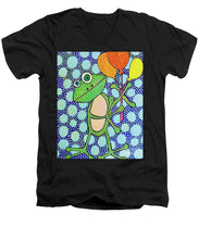 Load image into Gallery viewer, Frog with Balloons - Men's V-Neck T-Shirt
