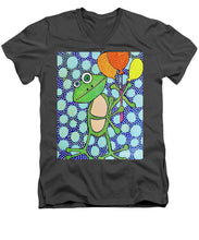 Load image into Gallery viewer, Frog with Balloons - Men's V-Neck T-Shirt
