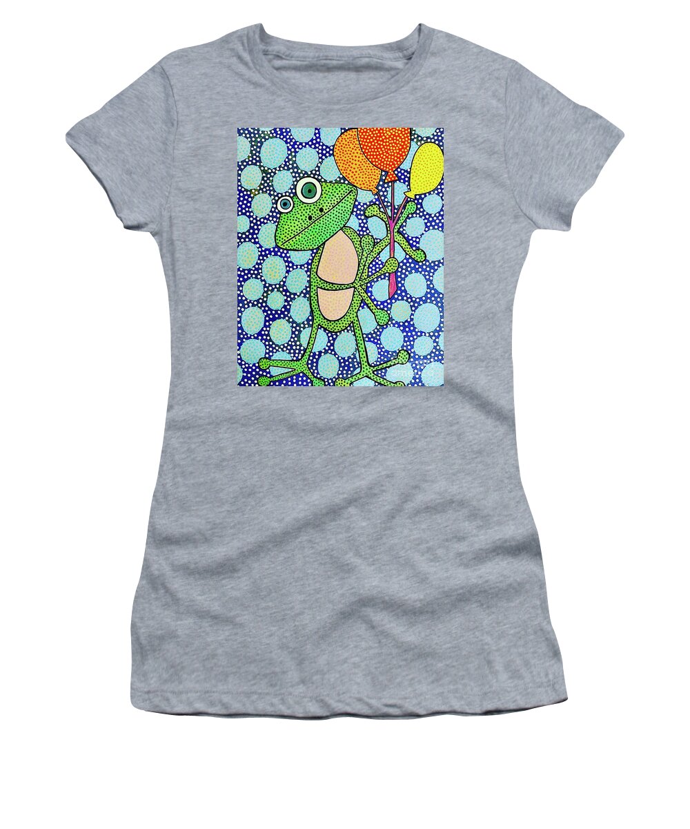 Frog with Balloons - Women's T-Shirt