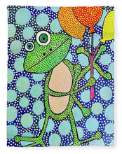 Load image into Gallery viewer, Frog with Balloons - Blanket
