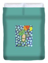 Load image into Gallery viewer, Frog with Balloons - Duvet Cover
