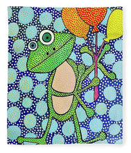 Load image into Gallery viewer, Frog with Balloons - Blanket
