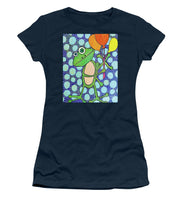 Load image into Gallery viewer, Frog with Balloons - Women&#39;s T-Shirt
