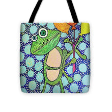 Load image into Gallery viewer, Frog with Balloons - Tote Bag
