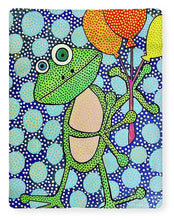 Load image into Gallery viewer, Frog with Balloons - Blanket
