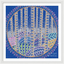 Load image into Gallery viewer, Hills and Trees Mandala - Framed Print
