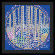 Load image into Gallery viewer, Hills and Trees Mandala - Framed Print
