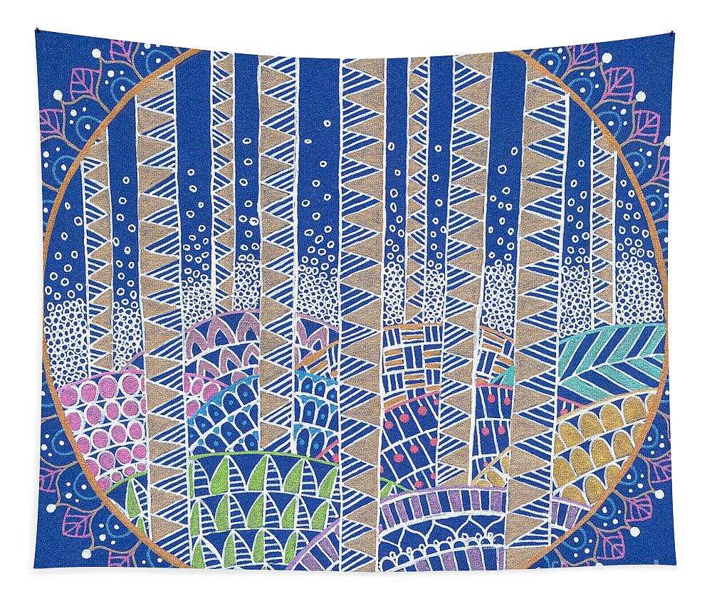 Hills and Trees Mandala - Tapestry