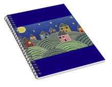 Load image into Gallery viewer, Houses on Hills At Night - Spiral Notebook
