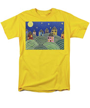 Load image into Gallery viewer, Houses on Hills At Night - Men&#39;s T-Shirt  (Regular Fit)
