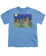 Load image into Gallery viewer, Houses on Hills At Night - Youth T-Shirt
