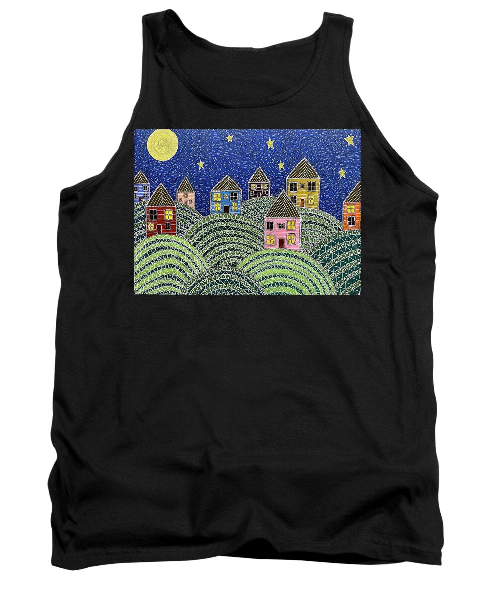 Houses on Hills At Night - Tank Top