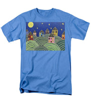 Load image into Gallery viewer, Houses on Hills At Night - Men&#39;s T-Shirt  (Regular Fit)
