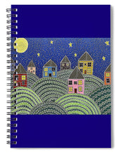 Load image into Gallery viewer, Houses on Hills At Night - Spiral Notebook
