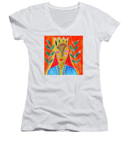 Load image into Gallery viewer, Queen of Wands - Women's V-Neck
