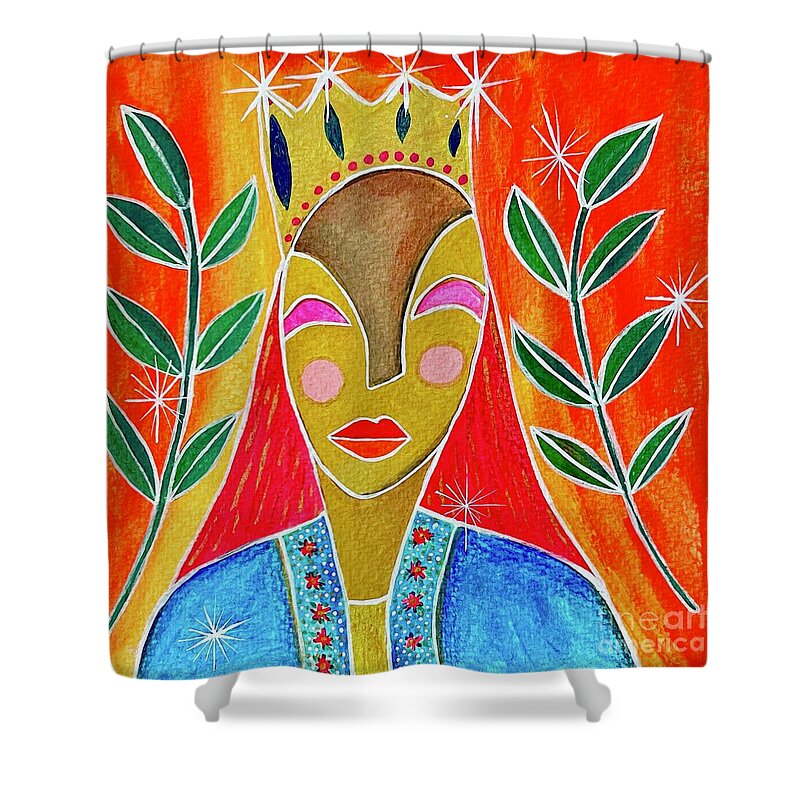 Queen of Wands - Shower Curtain