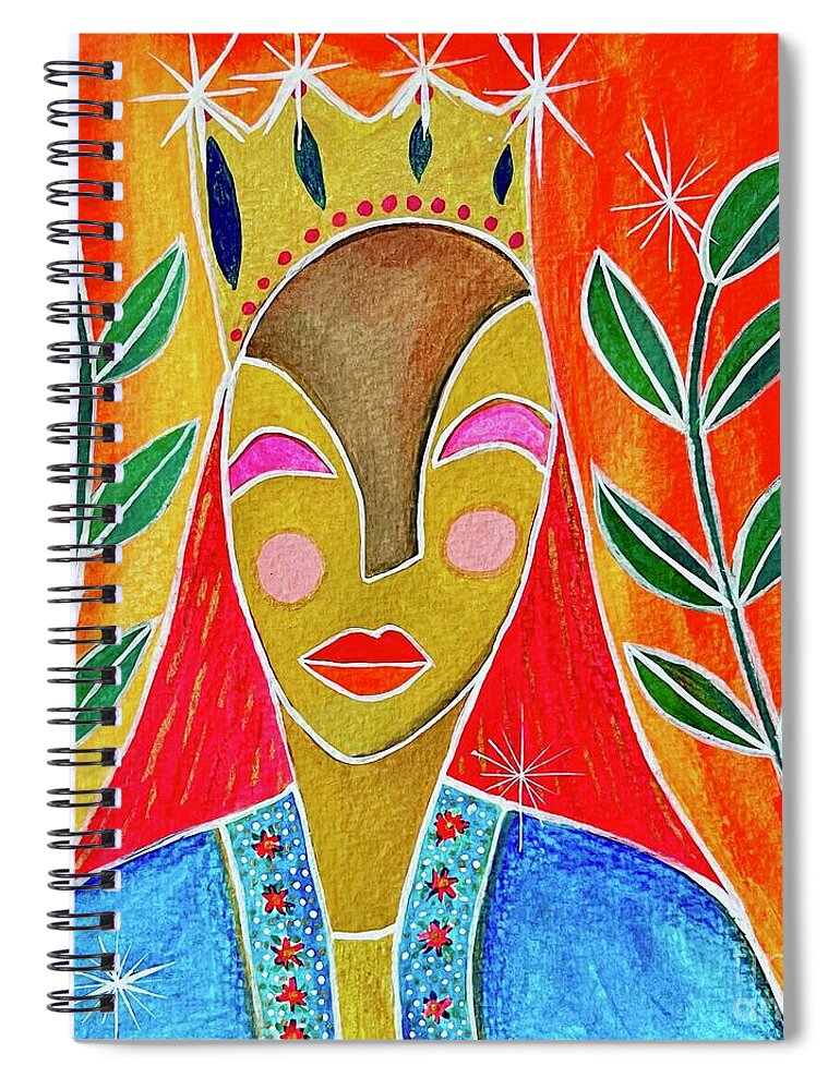 Queen of Wands - Spiral Notebook