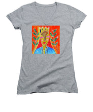 Load image into Gallery viewer, Queen of Wands - Women's V-Neck
