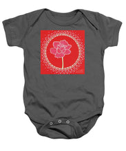 Load image into Gallery viewer, Red Peony Mandala - Baby Onesie
