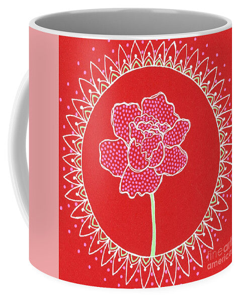 Red Peony Mandala - Mug