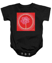 Load image into Gallery viewer, Red Peony Mandala - Baby Onesie
