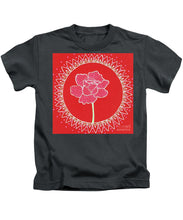 Load image into Gallery viewer, Red Peony Mandala - Kids T-Shirt
